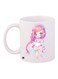 Cartoon Printed Coffee Mug White/Pink/Beige 11ounce