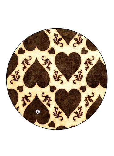 Hearts Printed Fridge Magnet Round Multicolour