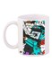 Cartoon Printed Coffee Mug White/Green/Red 11ounce