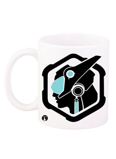 Overwatch Game Printed Mug White/Black/Blue 12ounce