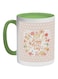 Happy Mother's Day Printed Coffee Mug Green/Beige/White 325ml