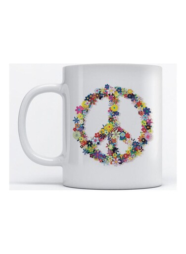 Mug Rasta Peace Logo for Coffee and Tea White