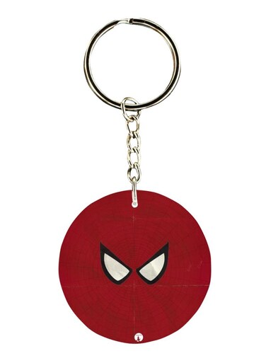 Double Sided Spiderman Printed Keychain