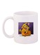 Cartoon Printed Coffee Mug White/Blue/Pink 11ounce