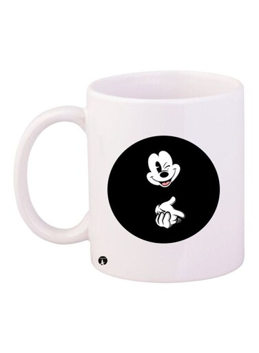 Mickey Mouse Printed Coffee Mug White/Black/Pink