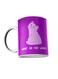 Printed Ceramic Mug Purple/White 350ml
