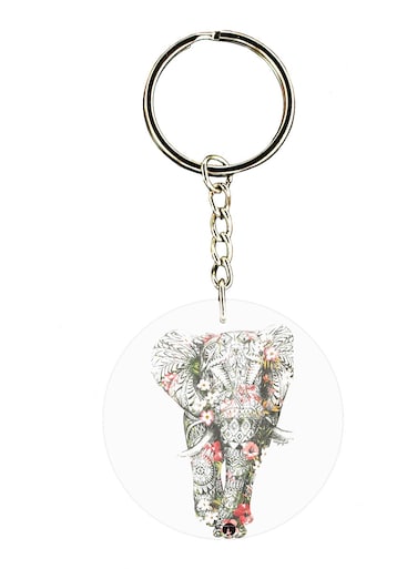 An Elephant Double Side Printed Keychain