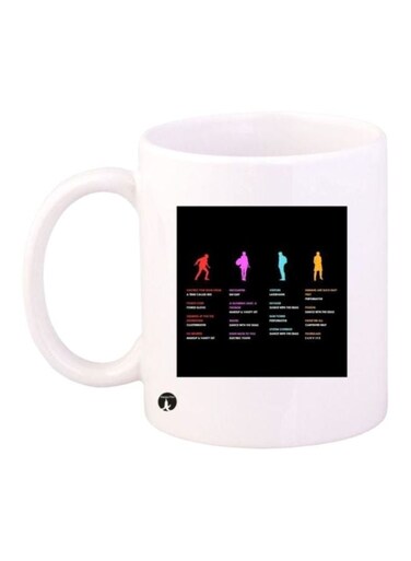 Printed Coffee Mug White/Black