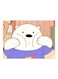 Cartoon Printed Metallic Plate White/Purple/Pink 20x15cm
