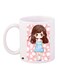 Cartoon Printed Coffee Mug White/Brown/Blue