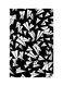 Printed Fridge Magnet Black/White 8.5x0.4x5.5cm