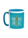 Rock And Roll Printed Coffee Mug Turquoise/White 11ounce