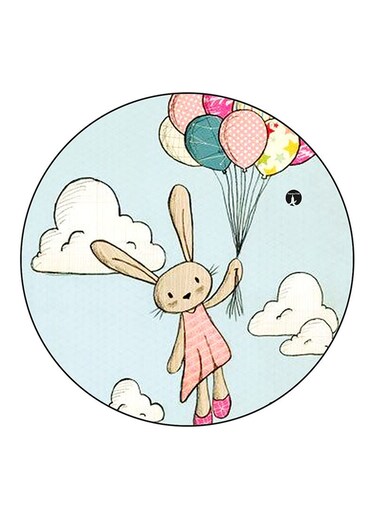 Rabbit Printed Fridge Magnet Multicolour