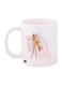 Hand Printed Mug White/Beige/Gold Standard Size