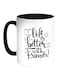 Life's Better With Friends Printed Coffee Mug White/Black 11ounce