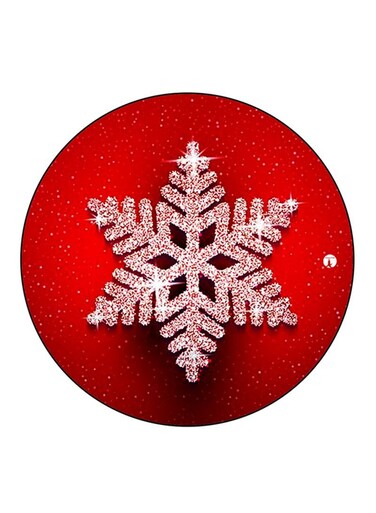 Snow Flake Printed Fridge Magnet Multicolour