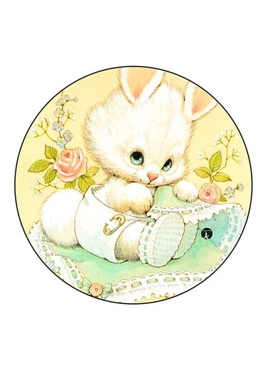 Rabbit Printed Fridge Magnet Multicolour