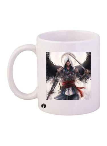 Assassin's Creed Video Game Printed Coffee Mug White/Red/Black