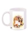 Teddy Bear Printed Coffee Mug White/Purple/Beige 11ounce