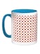 Stars Decoration Printed Coffee Mug Blue/White/Orange 11ounce