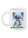 Sonic Video Game Printed Mug White/Blue/Green Standard Size