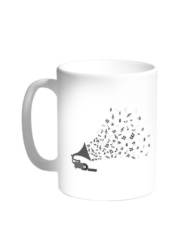 Musical Instrument Printed Coffee Mug White 11ounce