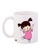 Cartoon Printed Coffee Mug White/Pink/Beige 11ounce