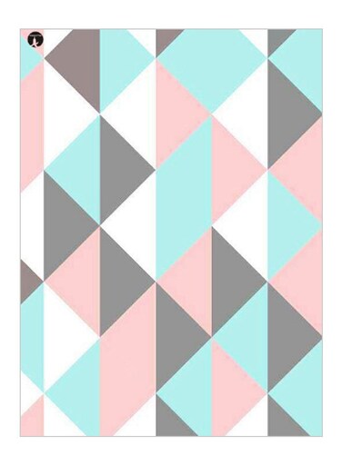 Printed Decorative Plate Multicolour 15 x 20cm