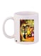 Rabbit Printed Ceramic Coffee Mug White/Orange/Green 11ounce