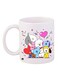 BT21 Printed Coffee Mug White/Pink/Yellow 11ounce