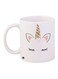 Cartoon Printed Coffee Mug White/Pink/Gold 11ounce