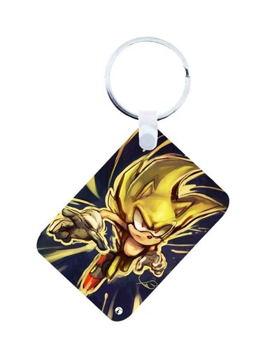 Sonic Printed Keychain Yellow/Red/Blue