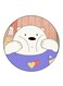 We Bare Bears Printed Fridge Magnet Multicolour