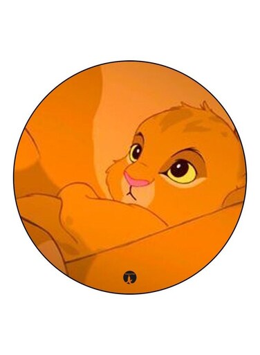 Simba Printed Fridge Magnet Orange/Black 5.5cm