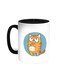 Expression Graphics - Cat Printed Coffee Mug Black/White 11ounce