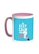 Keep Calm And Ask Questions Printed Coffee Mug Pink/White 11ounce
