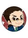 Hunter X Hunter Printed Fridge Magnet Red/Brown/Blue