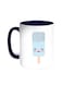 Cartoon Graphics - Ice Cream Printed Coffee Mug Blue/White 11ounce