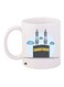 Mecca Printed Coffee Mug White/Black/Blue 11ounce