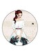 Girl Printed Fridge Magnet Round Multicolour