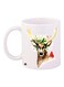 Deer Printed Coffee Mug White/Brown 11ounce