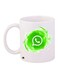 Whatsapp Logo Printed Coffee Mug White/Green