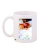 Cartoon Printed Ceramic Coffee Mug White/Red/Blue 11ounce