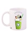 Pistachio Cartoon Printed Coffee Mug White/Green/Brown 11ounce