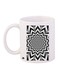3D Printed Coffee Mug White/Black 11ounce