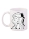 Printed Ceramic Coffee Mug White/Black