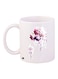 Flower Printed Ceramic Coffee Mug White/Pink/Purple 11ounce