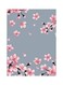 Flower Themed Metallic Plate Grey/Pink/Black 20x15cm