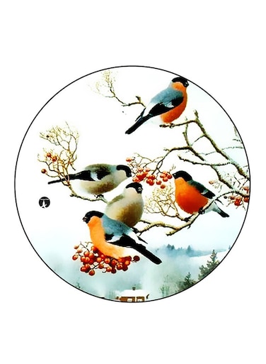 Birds Printed Fridge Magnet Multicolour