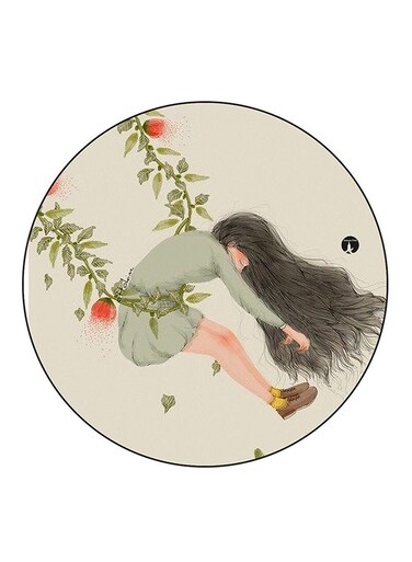Girl Printed Fridge Magnet Multicolour